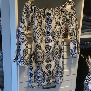 Parisian White & Blue Dress